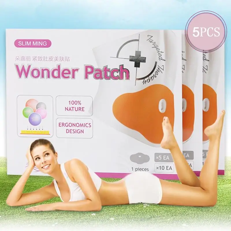 

6pcs/5pcs Lazy Tightening Belly Sticker Skin Sticker Pretty Sticky Firming Body Mask Fat Burning Navel Stick Adhesive Slim Body