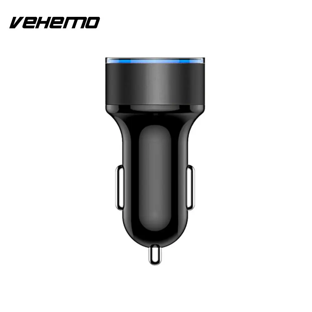 Vehemo Car Dual USB Charger Power Adapter 5V Fast Charging With LED Display For iPhone xiaomi Huawei Samsung | Автомобили и