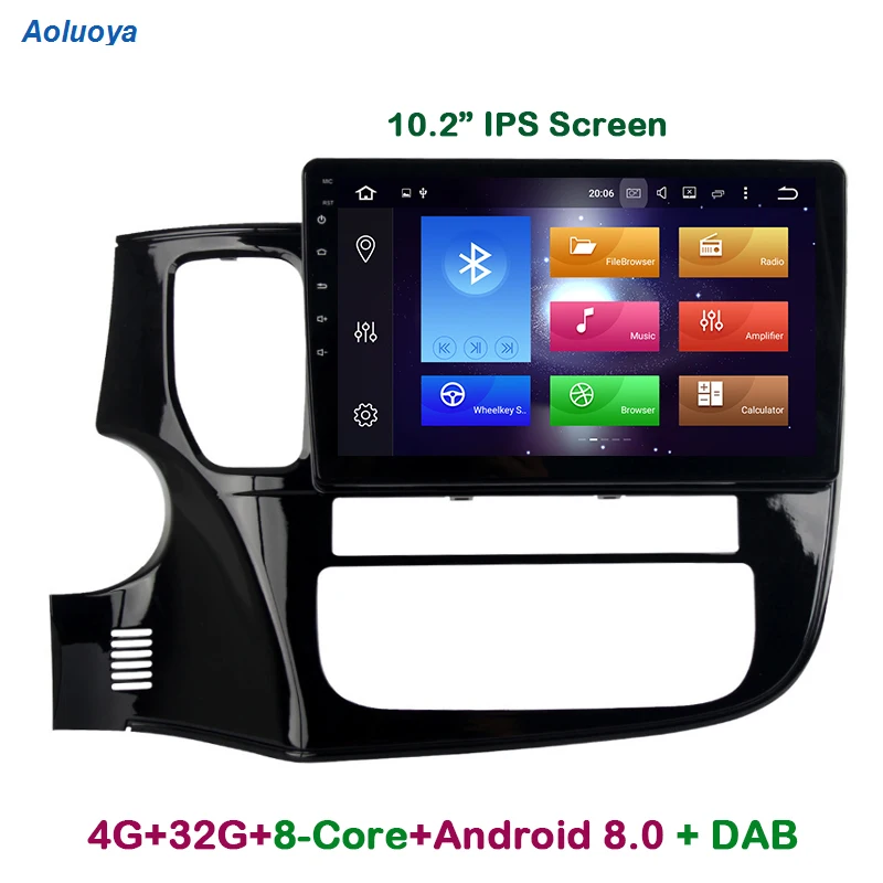 Aoluoya IPS 4G RAM 32 gom Octa Core Android 8 0 автомобильный DVD плеер радио GPS навигация для Mitsubishi