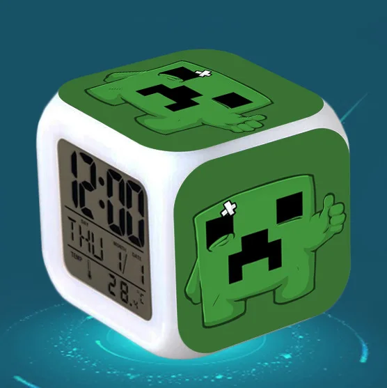 5 Новинка, сенсорный светильник, будильник Minecraft, светодиодный, мультяшная игра, фигурки, Звездные войны, Человек-паук, Бэтмен, Тор, игрушки, Coll - Цвет: 5