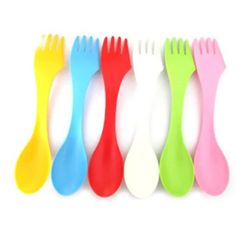 Портативный многофункциональный набор посуды Spork 6 шт./компл. 3 в 1 нож вилка ложка