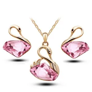 2016 женские свадебные украшения Коллекция классических лебедей стразы серьги и