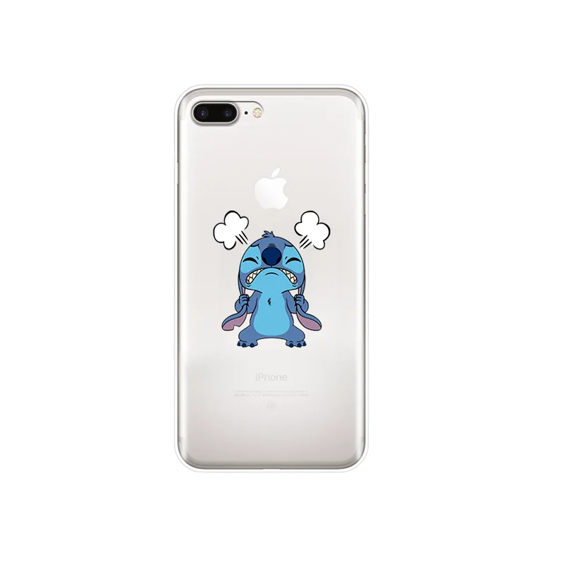 Силиконовый мягкий ТПУ чехол для телефона Disneys Stitch для Apple iPhone X XR XS MAX 7 8 7plus 6 6S Plus 5 5S SE
