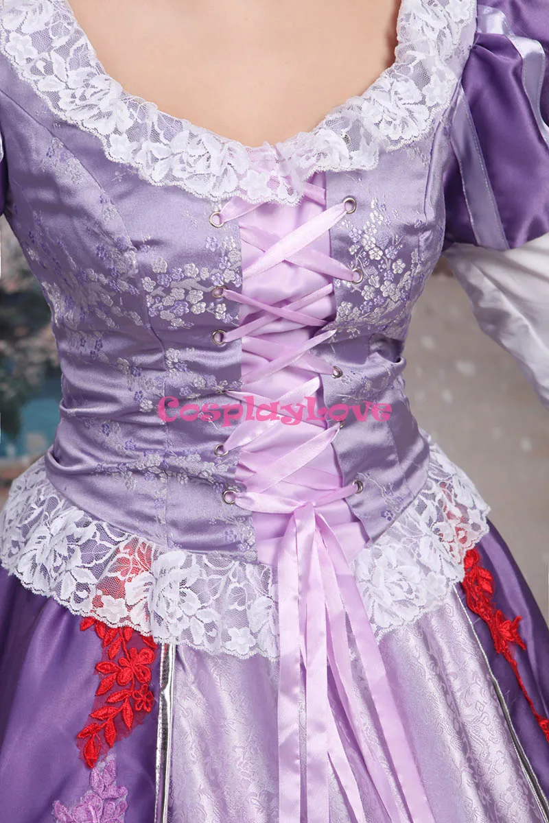 CosplayLove Custom Made Tangled Rapunzel Princess Purple Dress Cosplay Costume Cute For Halloween Christmas Party | Тематическая