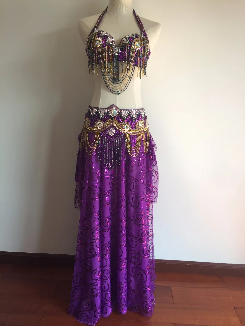 Bellydance oriental Belly Indian gypsy dance dancing costume costumes clothes bra belt chain scarf ring skirt dress set suit 292 |