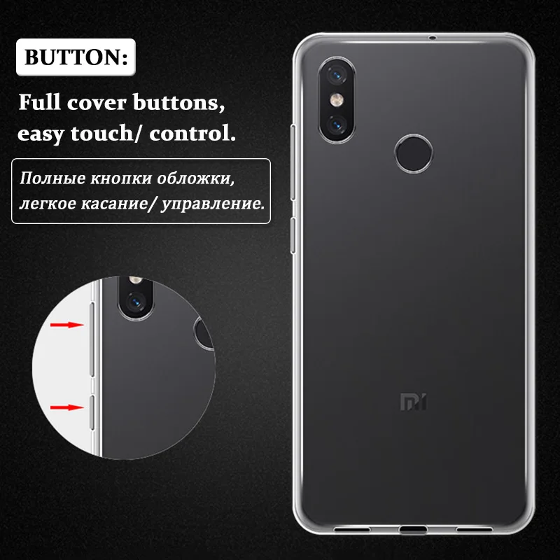 Чехол из ТПУ JONSNOW для Xiaomi Mi Max 3 мягкий силиконовый чехол Redmi 6 защитный 8/Mi8 SE/Mi A2 Lite |