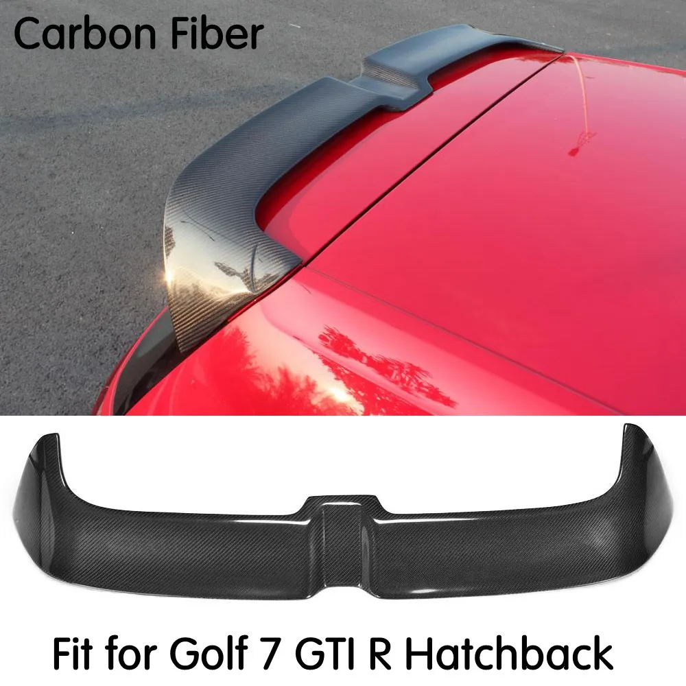 Углеродное волокно/FRP для Golf MK7 задний багажник крыла Спойлер для Volkswagen Golf 7 VII MK 7 GTI R/Golf 7 стандарт 14-17 - Цвет: Темно-серый