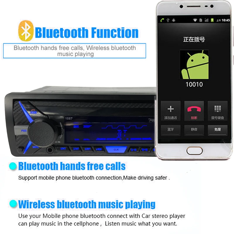 Новинка 1087 RDS Авторадио 1 din Поддержка Bluetooth SD карта Музыка MP3 плеер с дистанционным