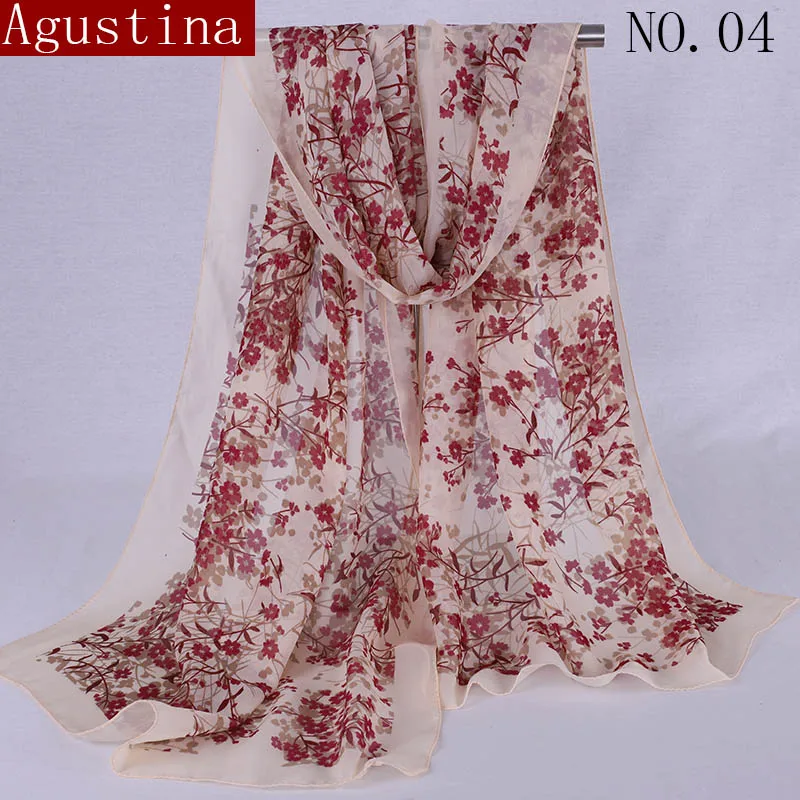 Шифон с цветочным принтом женские шарфы Летняя мода шарф женский широкий длинные