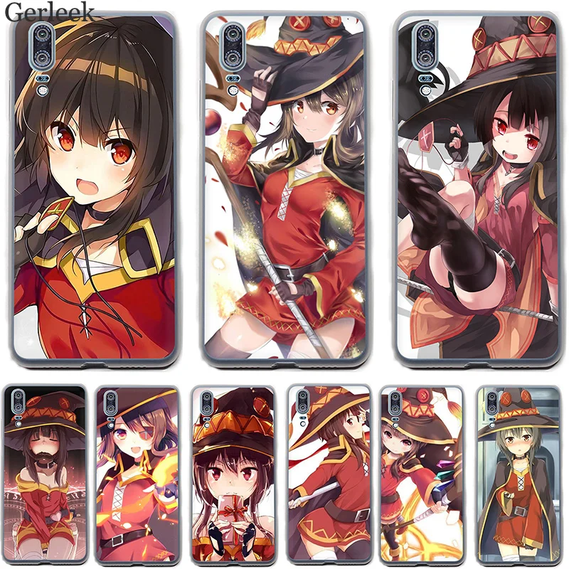 Мягкий ТПУ чехол Япония Аниме Konosuba Megumin стиль роскошный модный для Huawei Y6 Prime 2018 Mate