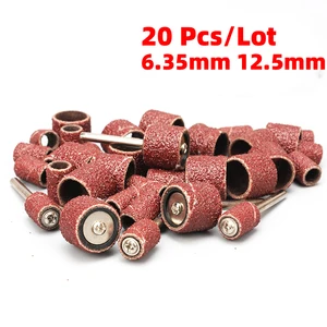 Шлифовальные ленты Dremel, 20 шт.лот, шлифовальный барабан, роторный инструмент, сверла для ногтей, набор электрических инструментов, абразивная наждачная бумага