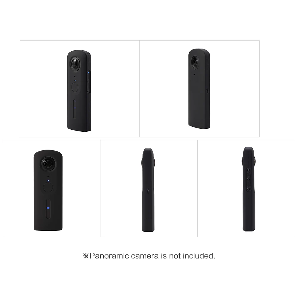 Силиконовый чехол для камеры Andoer с крышкой объектива Ricoh Theta V 360 градусов защитный