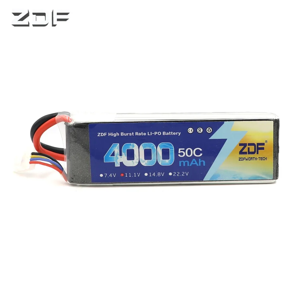 Литий полимерный аккумулятор ZDF 3S 11 1 В 4000 мАч 50C Max 100C для радиоуправляемого