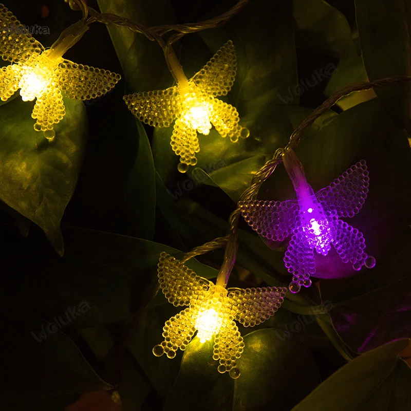 Уличная Водонепроницаемая гирлянда-фонарь лампа-бабочка для общежития