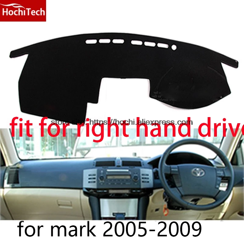 For toyota Mark x Reiz right hand drive dashboard mat Protective pad black car-styling Interior Refit Sticker Mat products | Автомобили и