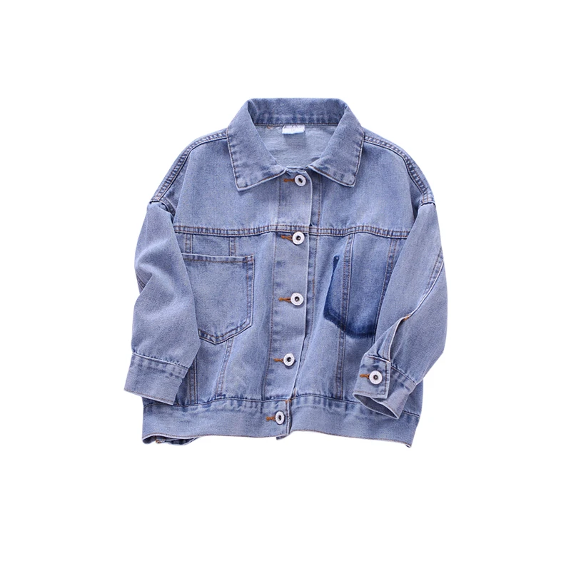 Girls casual loose cardigan jacket denim 2019 spring new Korean children's shirts foreign tide | Детская одежда и обувь