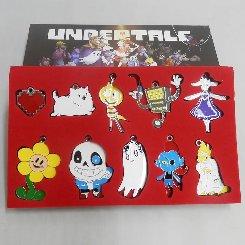 Оптовая продажа Аниме Undertale ожерелье брелок набор Косплей коллекция модный сплав
