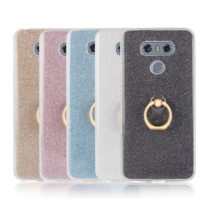 Loovedwj мобильных телефонов Чехлы для LG G6 мини чехол Мягкие TPU ясно кольца с сияющими