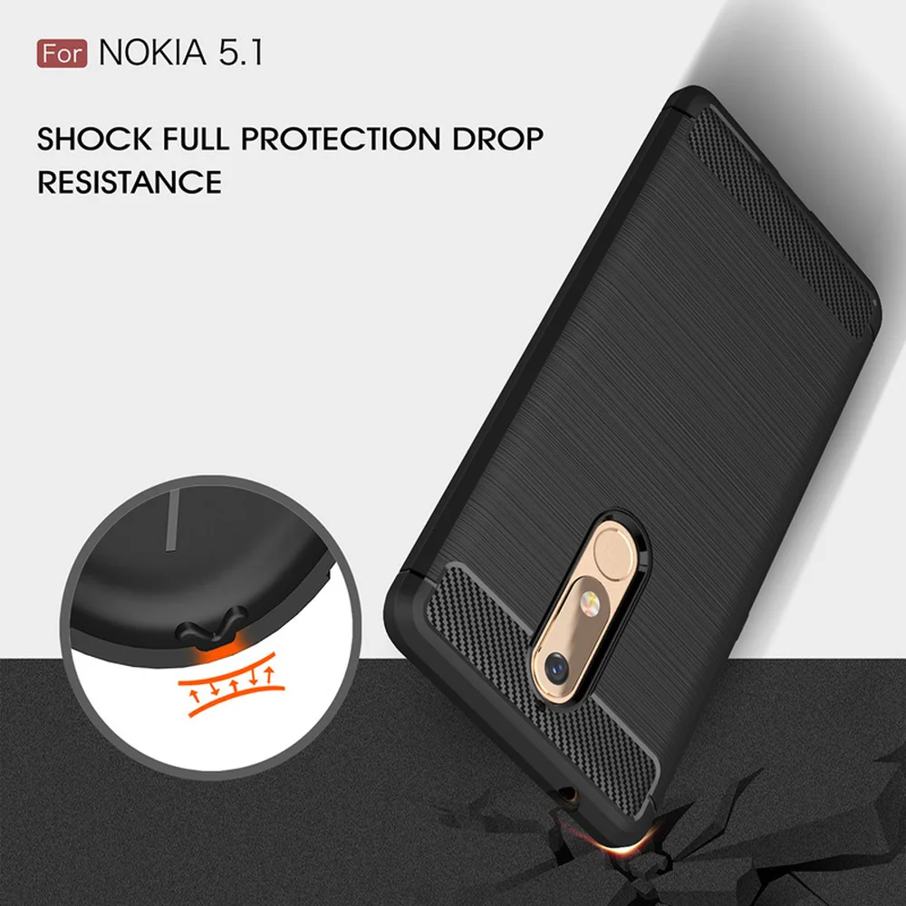 Ударопрочный полный Чехол для Nokia 5 1 2018 бампер чехол TA-1088 TA-1081 TA-1075 текстура