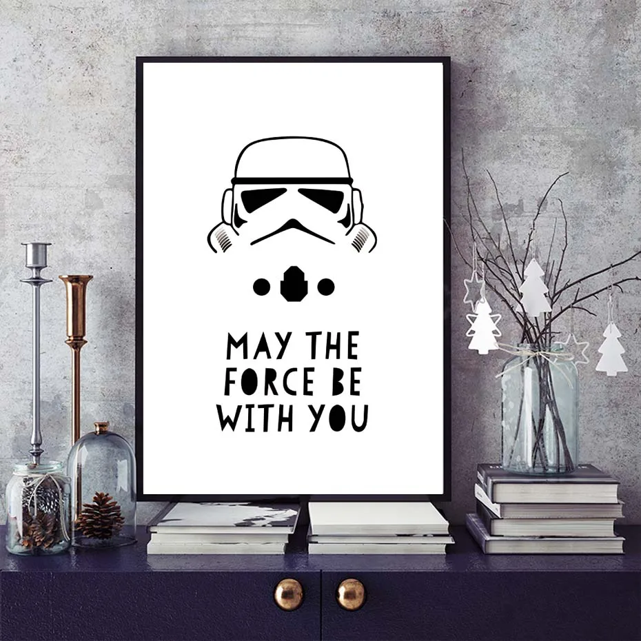A4 мультфильм холсте Star Wars storm Холст Картина wall art для детской комнаты декора