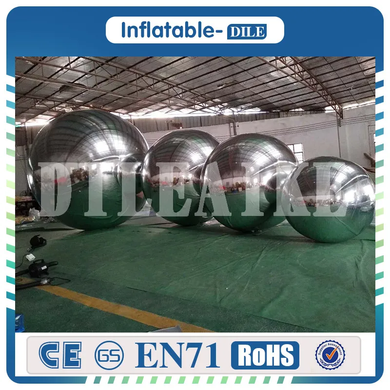 Бесплатная доставка 1 0 м диаметр плавающий ПВХ Серебряный Хром светоотражающий