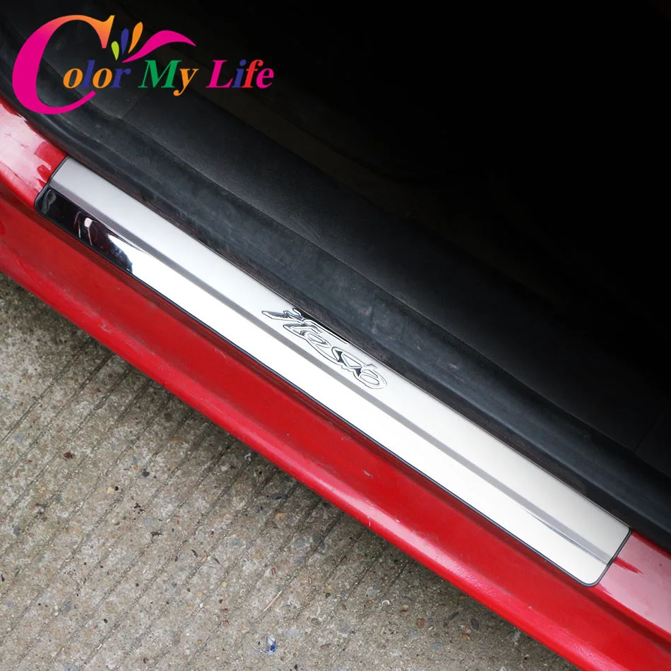 Цвет моя жизнь нержавеющая сталь двери порога автомобиля Накладка наклейка для