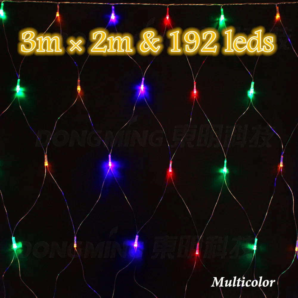 3*2 м 192 садовая светодиодная сетчатая гирлянда Сказочная RGB на Рождество праздник
