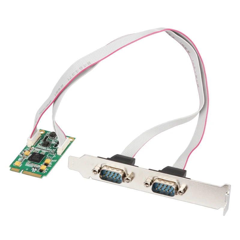Высокоскоростной 2-портовый RS422 RS485 мини PCI-Express контроллер адаптер