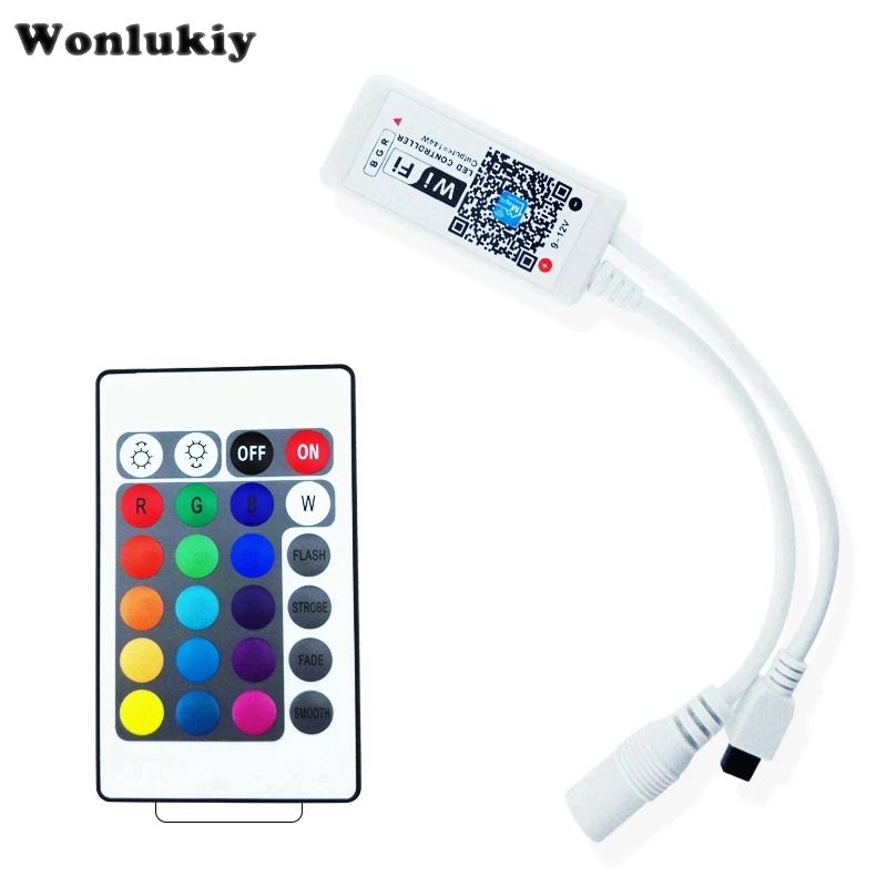 Wonlukiy Magic Home Wifi LED RGB/RGBW контроллер DC12V мини WiFi + 24 Ир ключ пульт дистанционного