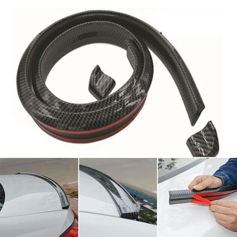 Карбоновый автомобильный спойлер резиновый задний багажник на крыше защита