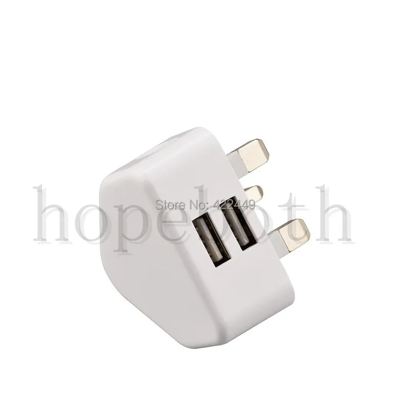 Kaufen 500pcs Handy Ladegerät 2 USB Wand Ladegerät Reise Schnelle Lade Adapter Für IPhone X 8 Samsung S8 Xiaomi Tablet UK Stecker