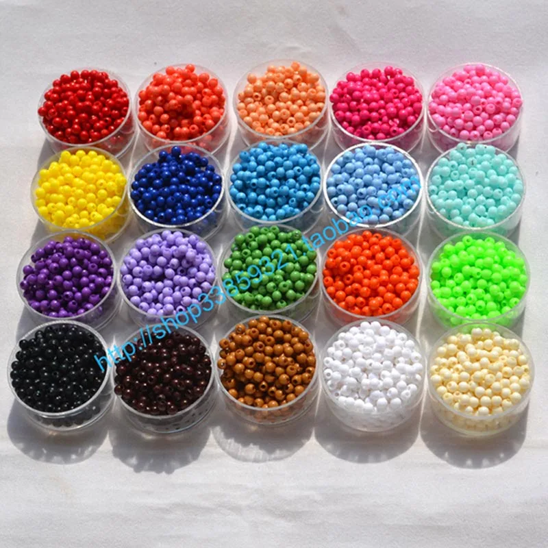 

Jewelry Making Findings Small Acrylic Seed Spacer Beads Multi colors 3MM Round Shape Acrylic Measly Beads DIY Accessory 1000pcs