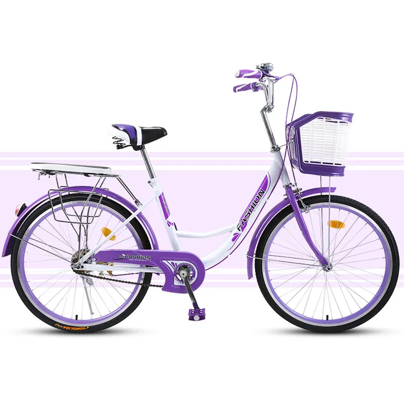 Commuter Bike Lightweight Travel Woman Adult Vintage Retro City Student Man Bicycle Single Speed New