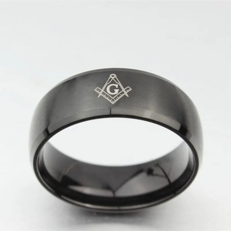 Винтажное кольцо из титановой стали с масонской иконой, золотого цвета, мужская модная масонская ювелирная бижутерия, мужские украшения, золото.