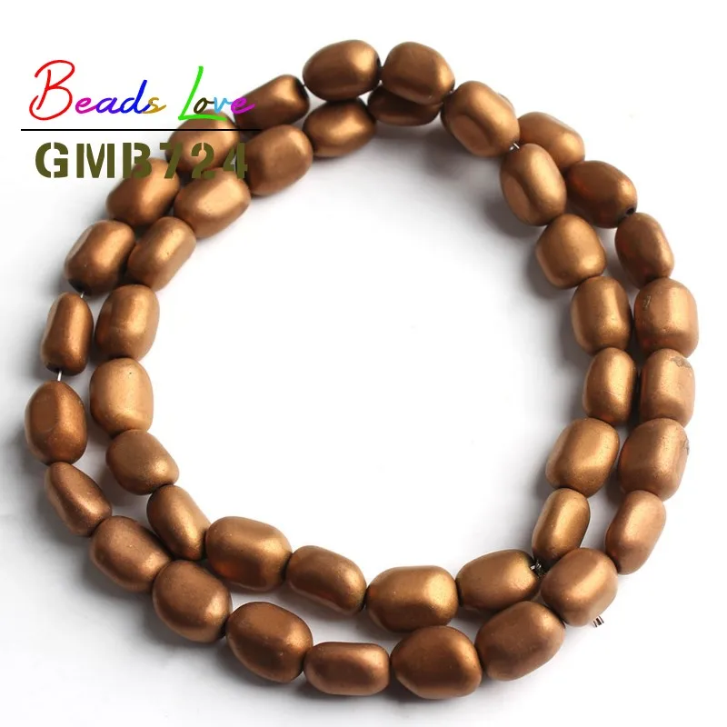 

8-11mm Irregular Matte Natural Hematite Stone Spacer Beads for Jewelry Making Diy Bead Bracelet Necklace Jewellery 15 Inches