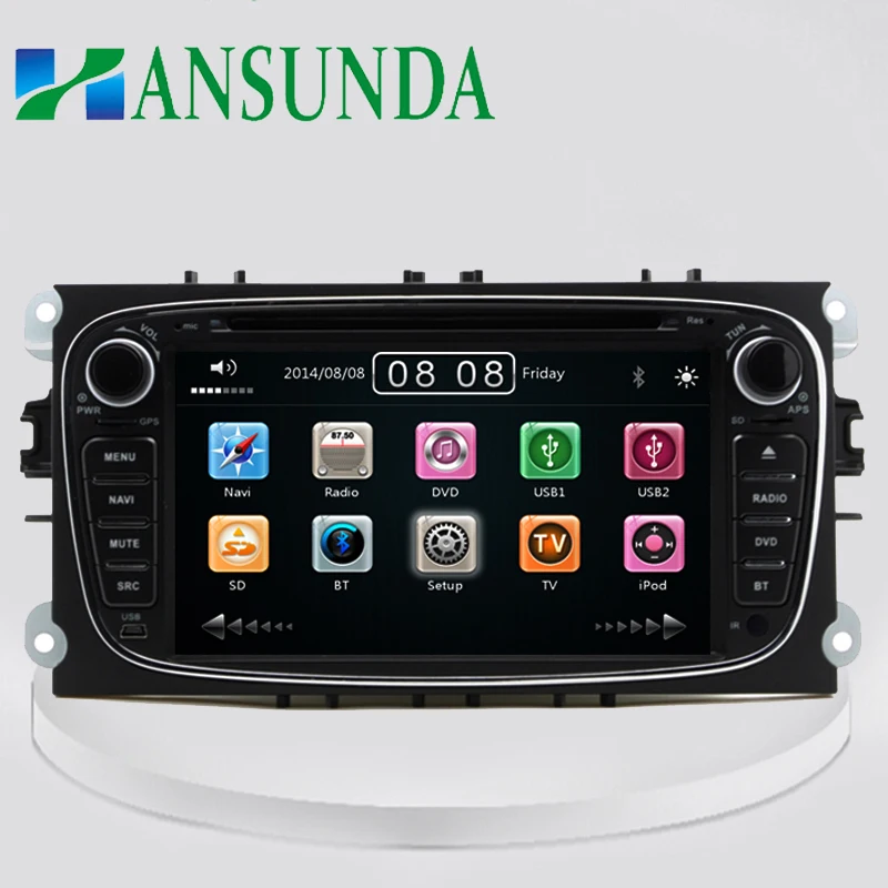 Автомобильный DVD 2din для Ford Focus 2 S max Kuga Mondeo с gps навигацией мультимедиа RDS Buetooth TV 1080P