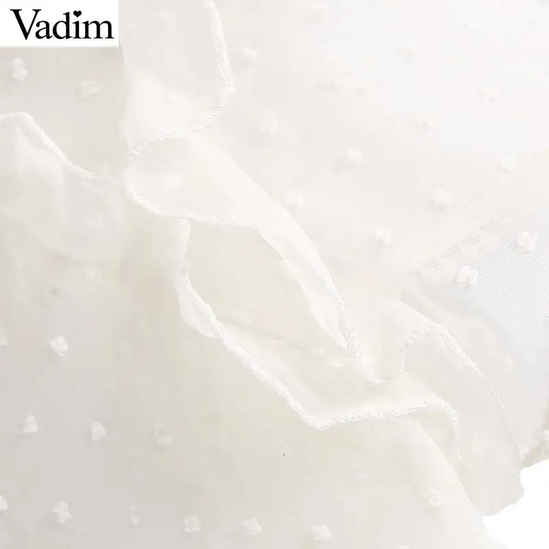 Женская прозрачная блузка Vadim шифоновая сетчатая с коротким рукавом и