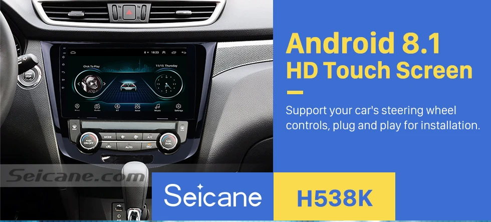 Seicane Android 8,1 четырехъядерный 10,1 дюймовый автомобильный Радио gps Navi мультимедийный плеер для 2013 Nissan QashQai X-Trail