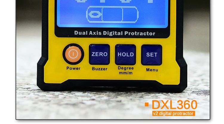 Horizontal Ruler Mini High Precision Two-axis Digital Display Multifunctional Home Decoration Tool DXL360