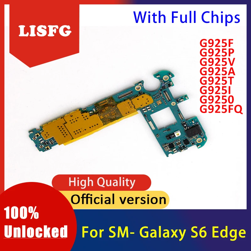 Хорошо протестированная разблокированная материнская плата для samsung Galaxy S6 Edge G925F G925P G925V G925A G925T G925I G9250 G925FQ с системой Android