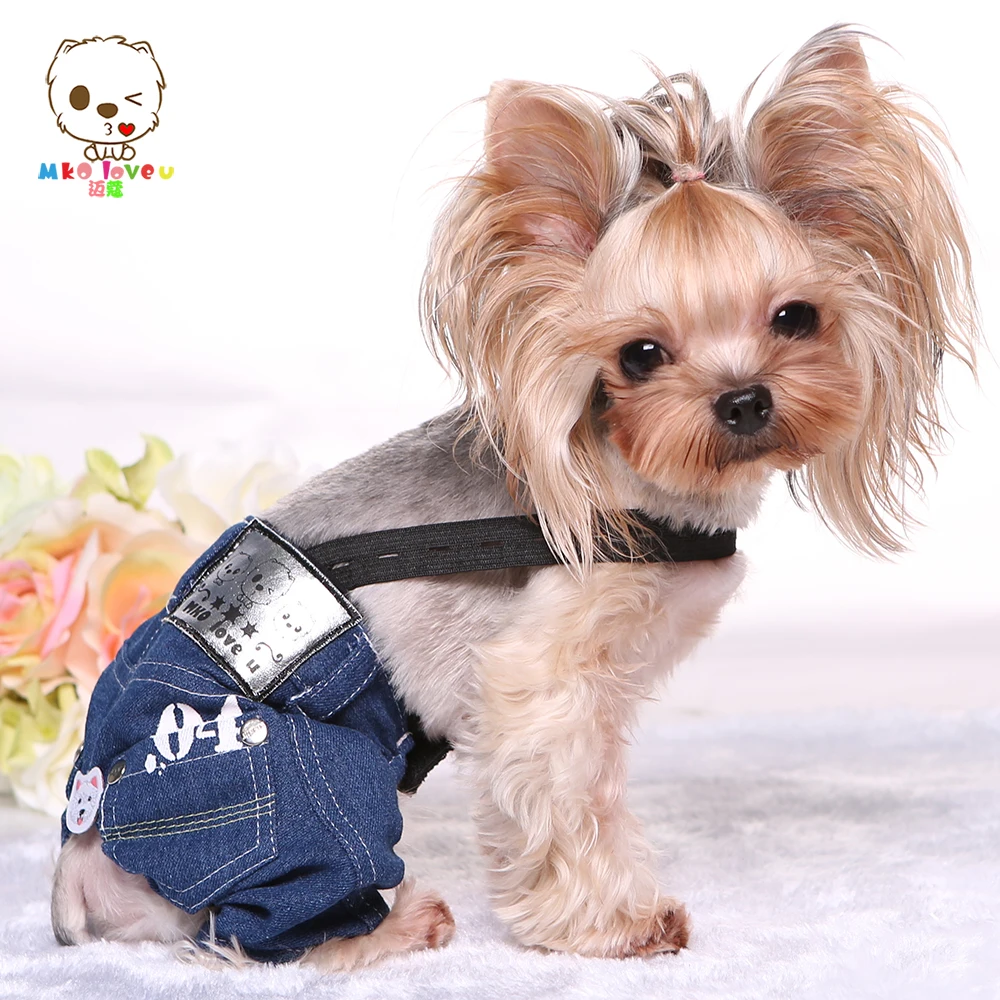 Одежда для маленьких собак джинсы комбинезоны с регулируемыми лямками