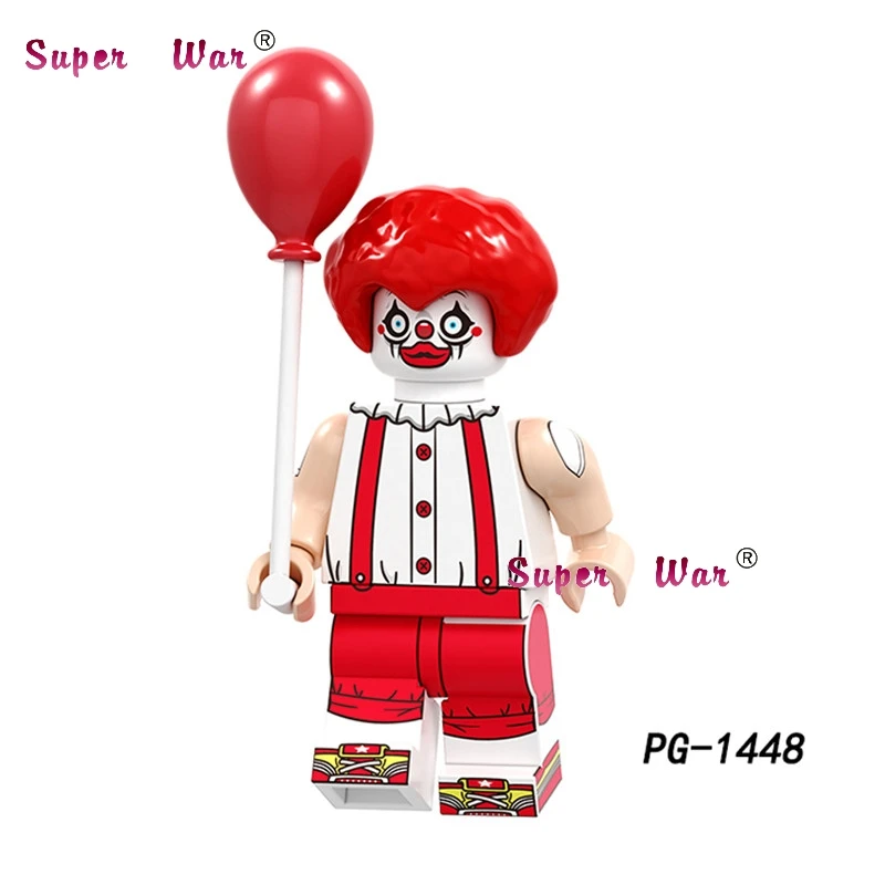 PG1448 Один Хэллоуин ужас Джордж Беверли Pennywise клоун выбран Jacobs тема строительные блоки Модель Кирпичи игрушки для детей - Цвет: PG1448