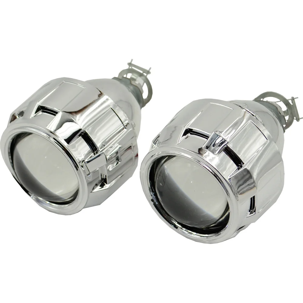 lens with shrouds 2,5 дюйма Мини hid линзы проектора Bi xenon 35 Вт ксеноновый балласт 5000k H1 лампа автомобильный комплект для сборки подходит для h1 h4 h7 модель автомобиля - Цвет: lens with shrouds