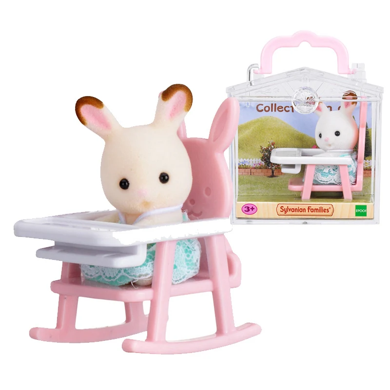 Sylvanian Families кролик и обеденный стул набор кукольный домик животные пушистые игрушечные фигурки подарок для девочки Новинка 5197 - Цвет: 5197