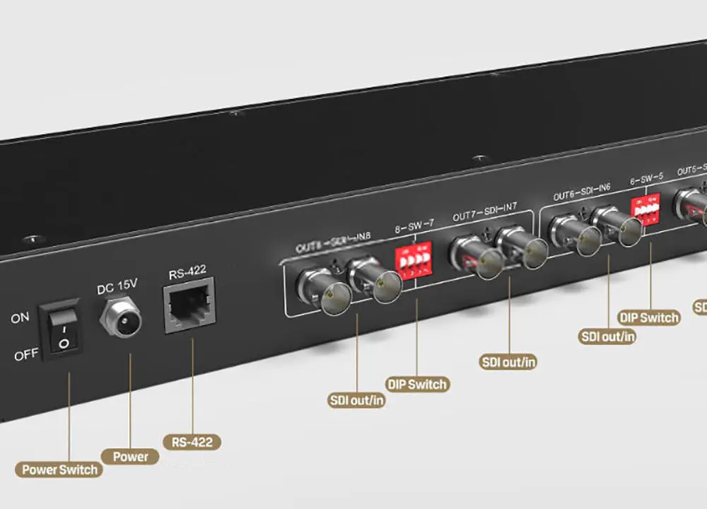 Lilliput RM 0208S 8*2 &quot1RU стоечный монитор экран вещания 3G SDI с выравниванием и повторным