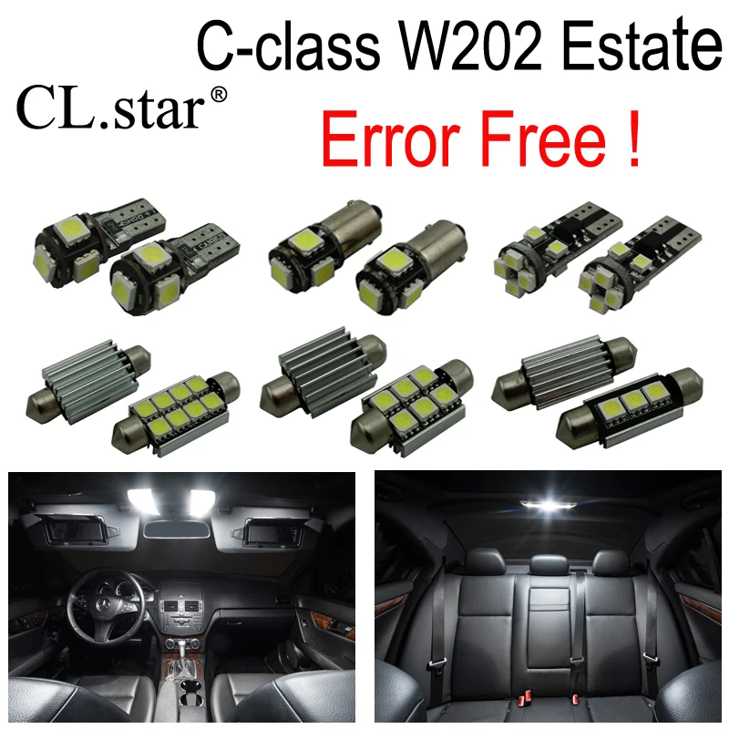 14 шт. комплект светодиодных интерьеров для Mercedes Benz C class S202 автомобиля с кузовом