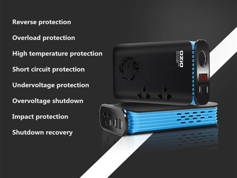 1 шт. многофункциональный автомобильный инвертор постоянного тока от 12 В до 220