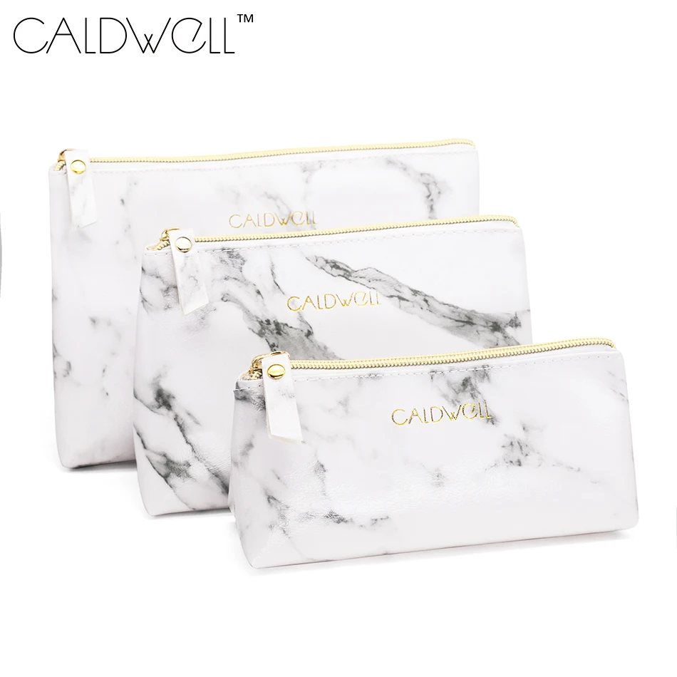 CALDWELL мрамор искусственная кожа косметичка Сумка для хранения портативный дамы