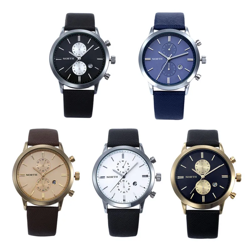 2018 модные наручные часы мужские повседневные Водонепроницаемые кожаные военные