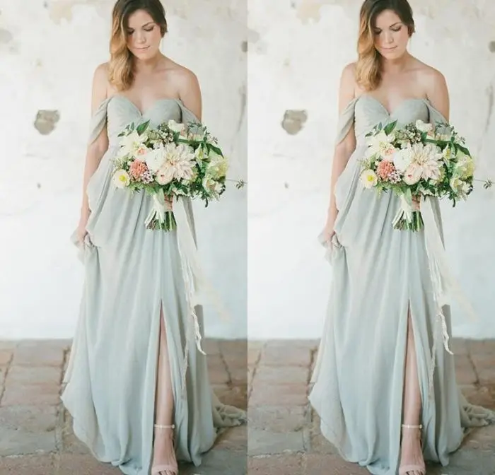 Sage Boho подружки невесты платья для женщин 2019 Eleagnt длинные свадебное платье гостей